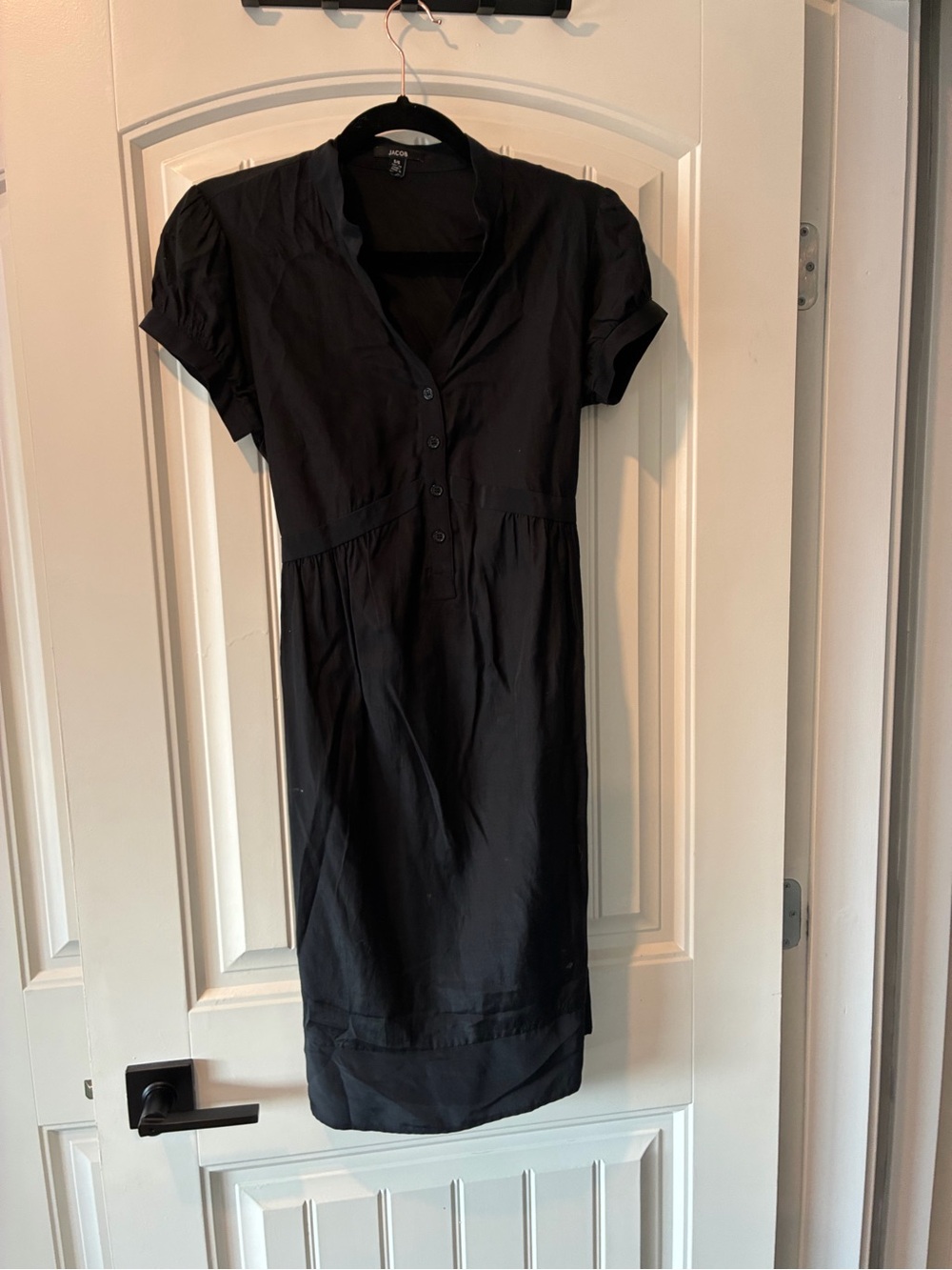 Tie-back Black Dress